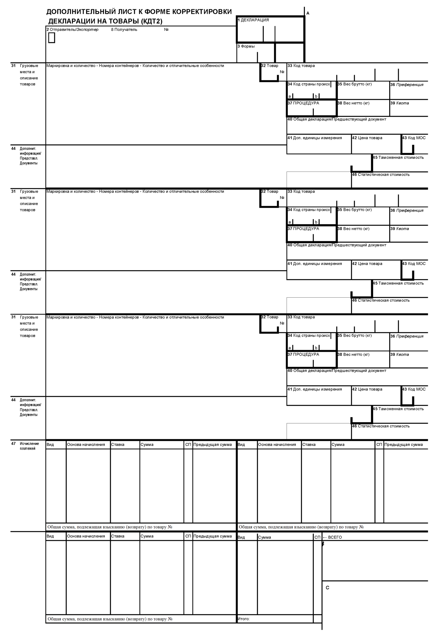 Вид декларации к 1. Форма корректировки декларации на товары кдт1. Форма таможенной декларации на товары. Бланк ДТ на товары. КДТ декларация на товары.